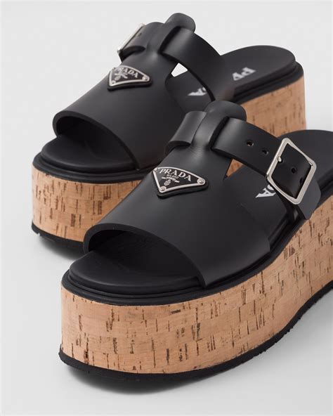 prada webbing sandals|Prada platform sandals.